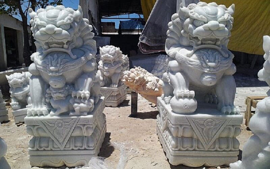 Thỉnh kỳ lân đá lớn trước cổng nhà, công ty, doanh nghiệp